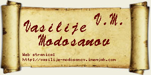 Vasilije Modošanov vizit kartica